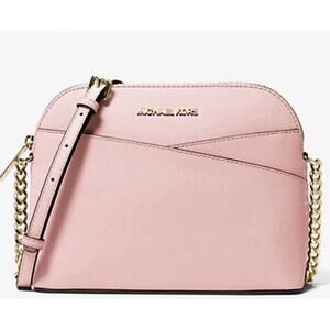 Michael Kors Jet Set Travel Medium Dome Crossbody Bag Blush Pink NWT